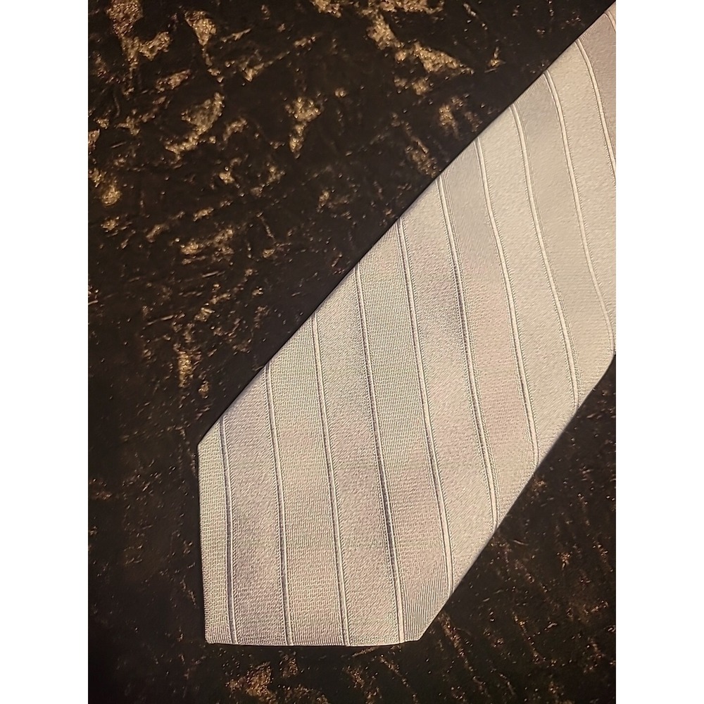 Vintage Tonino Firenze Mens Neck Tie Blue Solid Striped Professional Suit